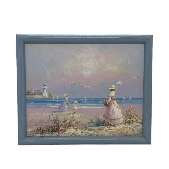 Mid 20th Century Framed French Oil Painting On Canvas Le Touquet, France Signed - Picture 1 of 12